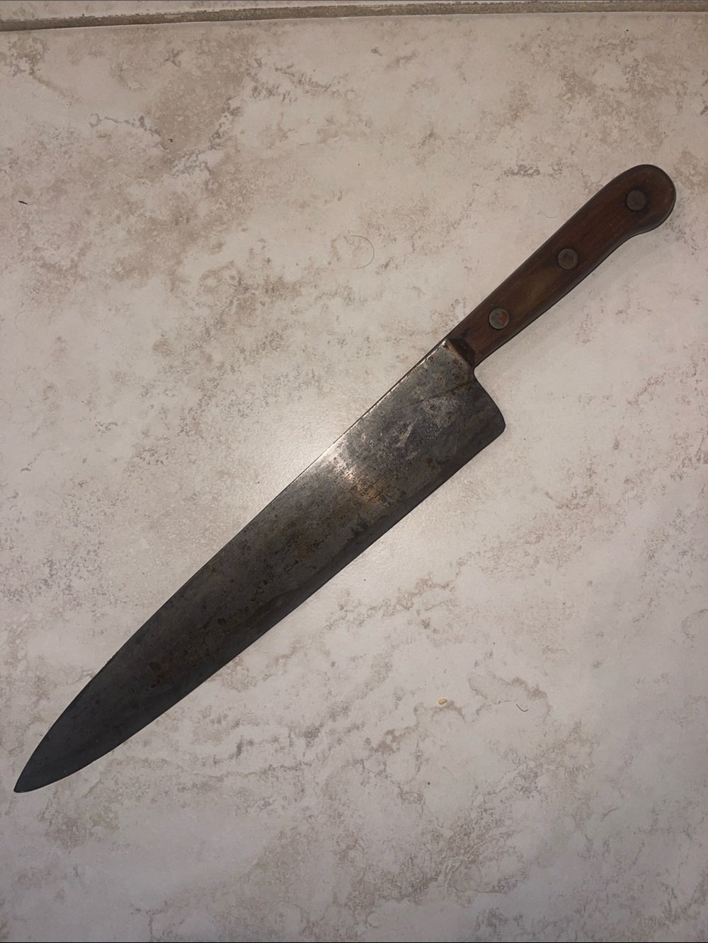 Vintage Chef's Knife Carbon Steel 12” blade